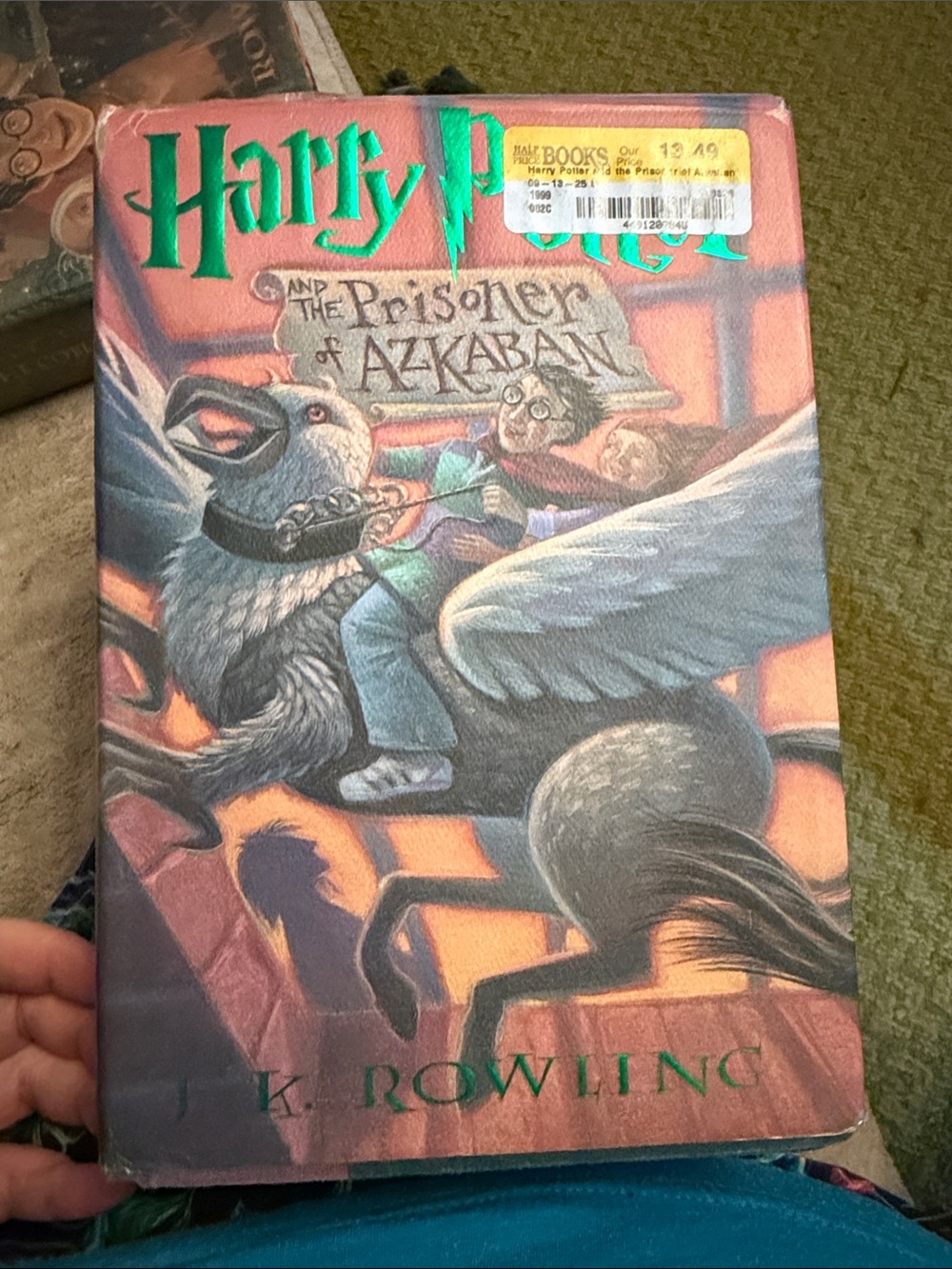 Harry Potter and the Prisoner of Azkaban Hardcover - Green/Pink Cover